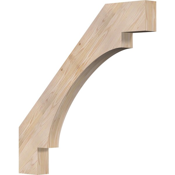Ekena Millwork 3 1/2"W x 36"D x 36"H Merced Smooth Knee Brace, Douglas Fir BRC04X36X36MRC00SDF - main